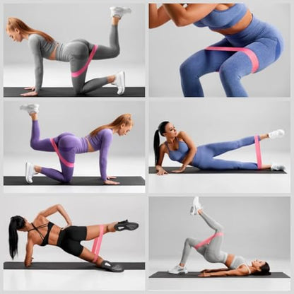 YXILEE Pilates Ring Circle Set - Workout at Home Workout Equipment Women - Booty Bands Stretching Equipment Pilates Mini Exercise Ball for Legs Arms and Thighs - color: Pink