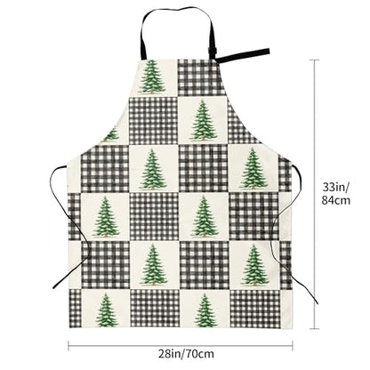 Art Apron with Pocket for Women Men | Kitchen Aprons Chef Apron for Cooking Baking BBQ Painting Gardening - color: Buffalo Checks