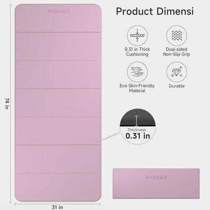 7-Fold Yoga Mat 74"x31" - color: Taro Purple