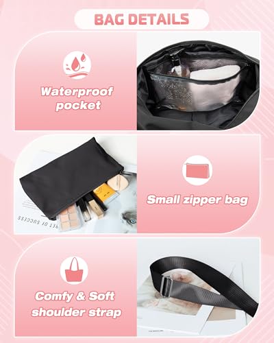 Smasrob Small Gym Bag with Yoga Mat Holder, Wet Pocket and a Separate Pouch - color: Black