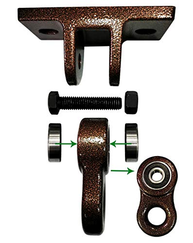 ABUSA Heavy Duty Bronze Swing Hangers Screws Bolts Included Over 5000 lb Capacity Playground Porch Yoga Seat Trapeze Wooden Sets Indoor Outdoor (4 Pack) - color: 4 Packs Bronze, size: 4 Pack