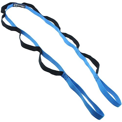 Capelli Sport Yoga Strap Stretch, Multi-Level Stretching Strap with Loops for Physical Therapy, Blue, 68 Inch