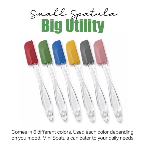 Evelots Set of 6 Mini Silicone Spatulas for Kitchen Cooking & Baking, Small Silicone Cooking Utensils, Heat Resistant BPA Free - Up To 446 Degrees (Pack of 2) - size: Set of 6 (Pack of 2)