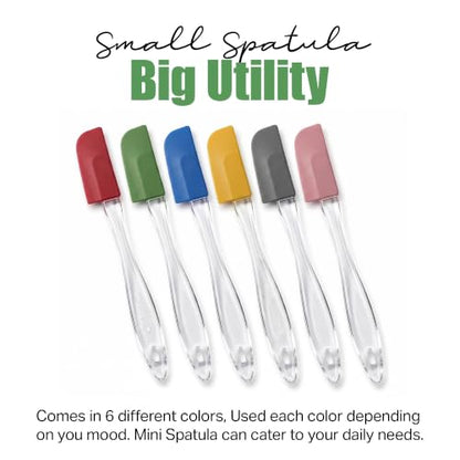 Evelots Set of 6 Mini Silicone Spatulas for Kitchen Cooking & Baking, Small Silicone Cooking Utensils, Heat Resistant BPA Free - Up To 446 Degrees (Pack of 2) - size: Set of 6 (Pack of 2)