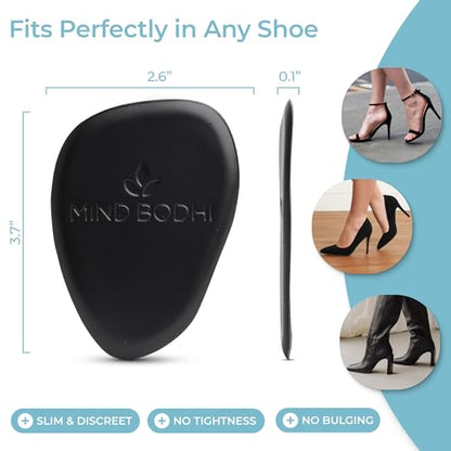 Mind Bodhi Ball of Foot Cushions for Women - 2 Pairs - Black Gel - color: Black