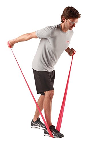 THERABAND Resistance Bands, 5 Foot, 15 Count, Medium Red, Level 2 | THERABAND elastic resistance band for exercise, strength training, physical therapy and at-home workouts - color: Red