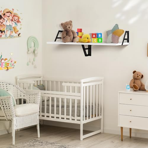Tectocker-DOU 2 Pc Deep Floating Wall Shelves, Heavy Duty, 15.7×11.8, White - color: White, size: 15.7W×11.8D