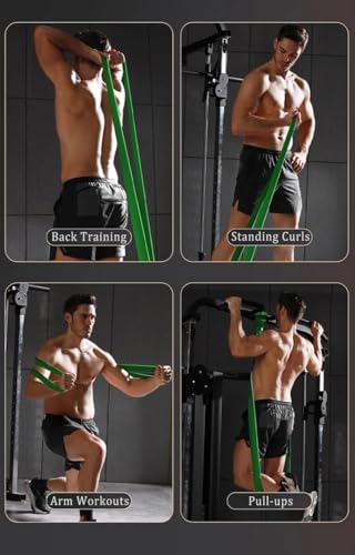 Resistance Bands Set, 5 Levels of Exercise Bands Suitable for Men and Women | Exercise Band for Working Out, Durable, Portable, Gym, Physical Therapy, Yoga, Stretching, Strength Training, indoor, outdoor