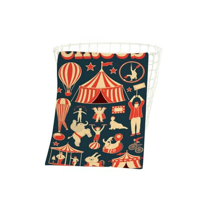 Cute Funny Circus Bath Towel 15X30 Inch Washcloths Face/Body/Hair/Hand Towel for Spa Gym Yoga Swim Bathroom Kitchen Hotel - color: Cute Funny Circus