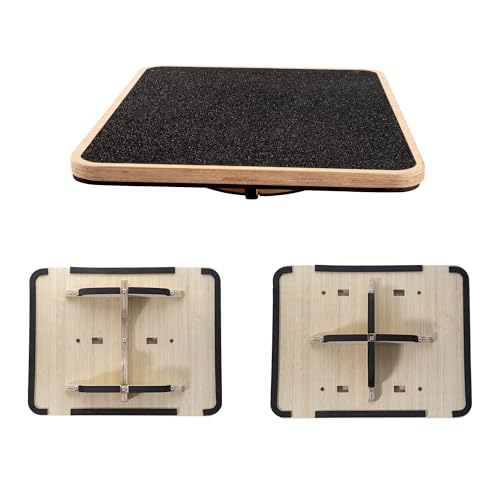 Adult Professional Wooden Balance Board - 350 lbs Non-Slip Balance Board Design, Suitable for Physical Therapy and Under-Desk Use, 2 Simple Setup Methods, Durable and Stable Wooden Board