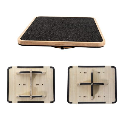 Adult Professional Wooden Balance Board - 350 lbs Non-Slip Balance Board Design, Suitable for Physical Therapy and Under-Desk Use, 2 Simple Setup Methods, Durable and Stable Wooden Board