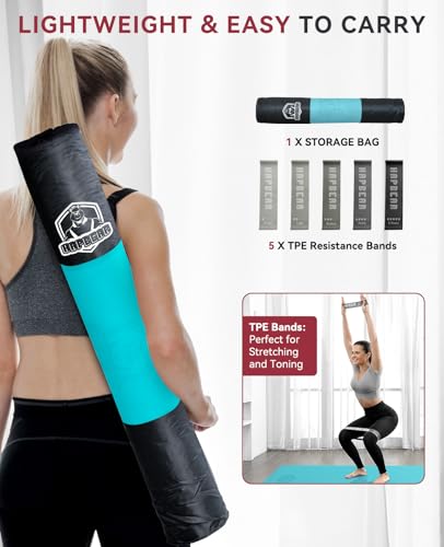 HAPBEAR Large Yoga Mat - 72"x36"x6mm (1/4 inch), Extra Wide Non-Slip Exercise Mat for Home Workout, Yoga, Pilates & Stretching, Durable, Includes Carry Bag - color: 터키석/민트 그린