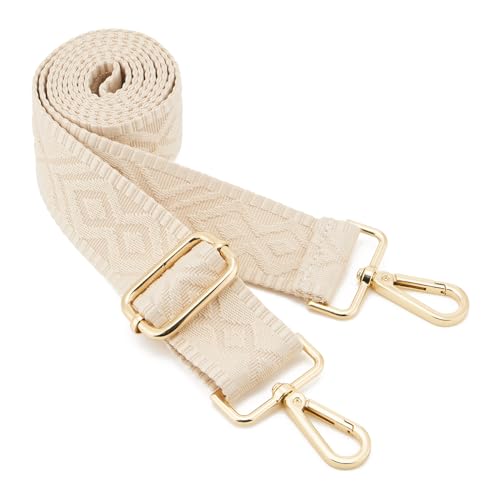 ZOOEASS Wide Shoulder Strap (Solid),Adjustable Replacement Belt Crossbody Canvas Bag Handbag - color: Jx7beige