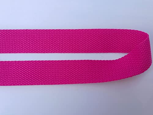 1 Inch Cotton Webbing 10 Yards Cotton Strap for Tote Canvas Bags Crafts Sewing (2078 Rose Red) - color: 2078 Rose Red