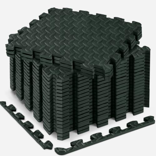 18 Pcs EVA Foam Floor Tiles, Puzzle Exercise Mat Set for Gym - color: Evergreen