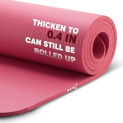 KEEP Extra Thick NBR Yoga Mat - color: pink, size: 72”x24”x10mm