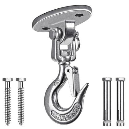 SELEWARE Heavy Duty 1000LB Capacity Stainless Steel Ceiling Swing Mount - color: C: 360° Swing Hanger ( 1 Pack )