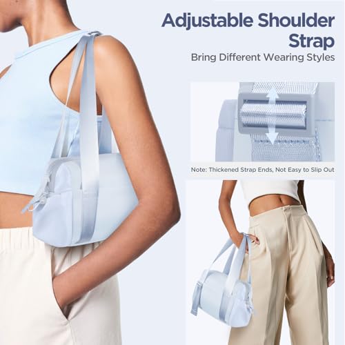 Mini Gym Bag for Women Girls Small Gym Tote Bag with Wet Compartment Waterproof Travel Duffle Bag Cute Workout Sport Bag - color: Silver-12in