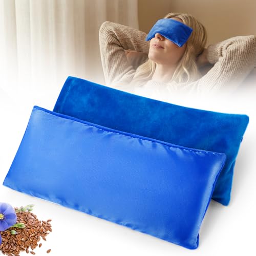 Weighted Eye Pillow for Yoga, Moist Heat Mask for Dry Eyes(Blue x2) - color: Eye Mask01-2 Pack Blue