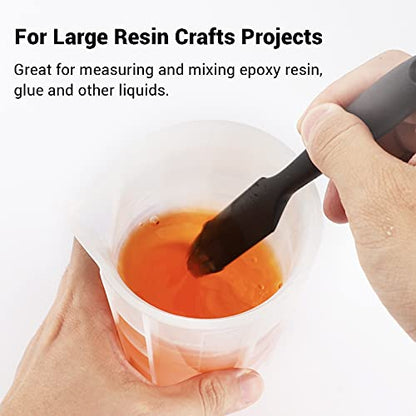 300ml Large Silicone Measuring Cups, 10 oz Epoxy Resin Mixing Cups, Jewelry Casting Molds, Acrylic Paint Pouring, Cup Making, Nonstick Reusable, Set of 2 - size: Large-300ml*2