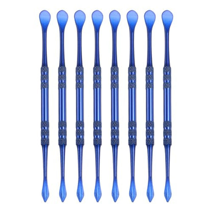 HARFINGTON 8 Pcs Wax Carving Tools 4.8" Double Ended Stainless Steel Wax & Clay Sculpting Wax Carvers Tools Modeling Spoon for Figures Clay Handmade Art Works, Sapphire Blue - color: Sapphire Blue