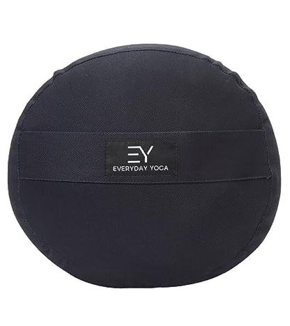 Everyday Yoga Premium Bolster, Soft Meditation Pillow, Multi-Colors - color: Black, style: B. High Impact - Round