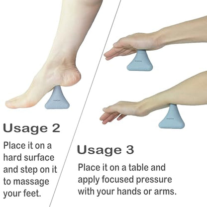 Trigger Point Massage Ball Manual Massager Tool 2.8”×2.9”. Gray - color: Gray