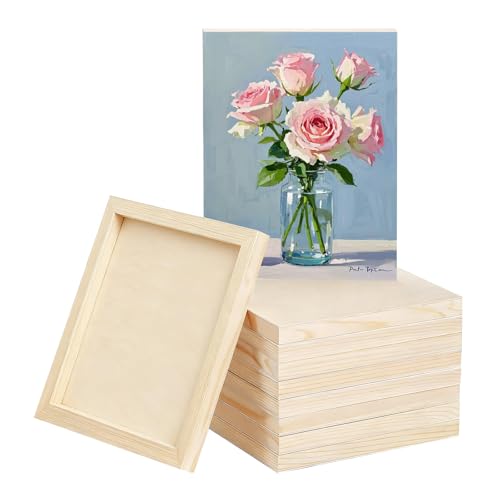 5 Pack 12x16 Inch Unfinished Square Wood Panels for DIY Painting Crafts | Blank Wood Canvas Frames for Oil Paint Pouring & Valentine Halloween Xmas Decor - size: 12"×16" 5 Pack