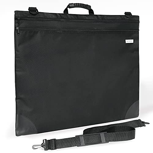 Arteza Art Portfolio Case, 20 x 26 inches, Black, Large Soft Art Storage Folder for Artwork Organization - size: 20x26 Inch