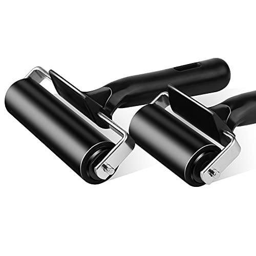 4 Inch Rubber Roller Tool, Rubber Brayer Roller for Printmaking by HRLORKC - size: 4 inch-1pack