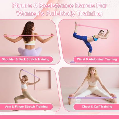 Figure 8 Resistance Bands TPE 4Pcs Arm Back Shoulder for Women