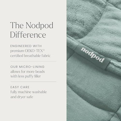 nodpod Gentle Pressure Weighted Silk Sleep Mask & Compact Blanket Bundle