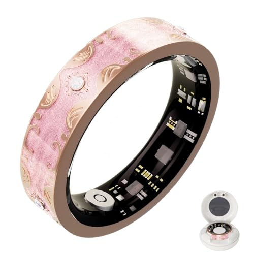 Retro Smart Ring for Women Sleep Fitness Tracking, Pink, 10# - color: Pink, size: 10