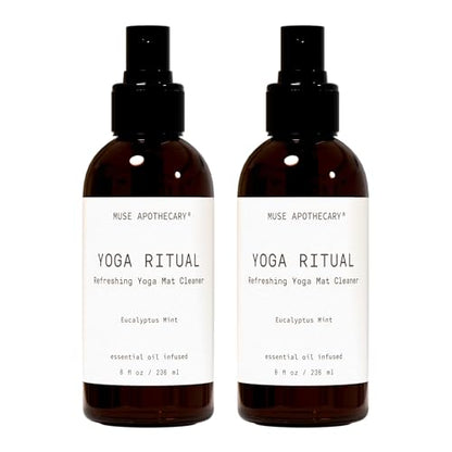 Muse Apothecary Yoga Ritual - Aromatic and Refreshing Yoga Mat Cleaner, 8 oz, Infused with Essential Oils - Eucalyptus Mint, 2 Pack - size: 8 Fl Oz (Pack of 2)