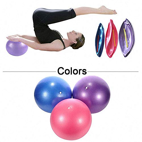 MoldFun 3 Pack Mini Exercise Balls with Air Pump, 9-10 Inch Grade Anti Burst Slip Resistant Small Pilates Ball for Yoga Fitness Stability Barre Balance Training Physical Therapy