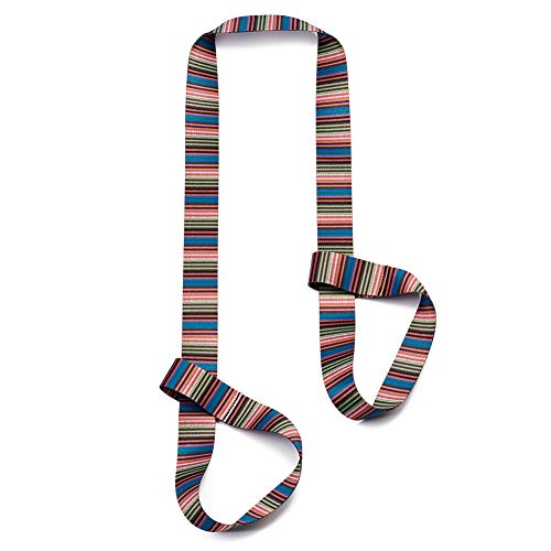 ZOOEASS Yoga Mat Strap, Adjustable Durable Yoga Mat Carrier & Stretching Strap, Multiple Color Choices - color: Color Bar, size: 5.9feet