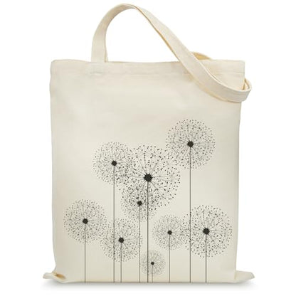 Aesthetic Canvas Tote Bag for Women with Inner Pocket - color: Dandelion