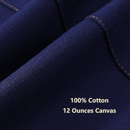 AFUN Chef Aprons for Women Men with Oversized Pockets, 12-Ounce Cotton Canvas Cross Back Water Repellent Apron (Dark Blue) - color: Dark Blue