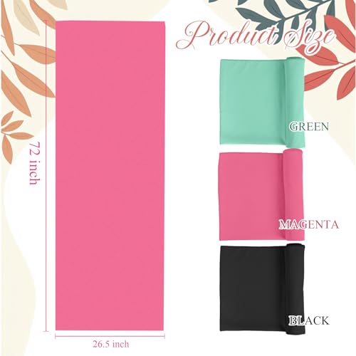 Breling 3 Pack 26"x73" Hot Yoga Mat Towel Pack Non-Slip Yoga Mat Gym Sweat Absorbent Microfiber Towel for Pilates Workout Women Men - color: Black,green, Red