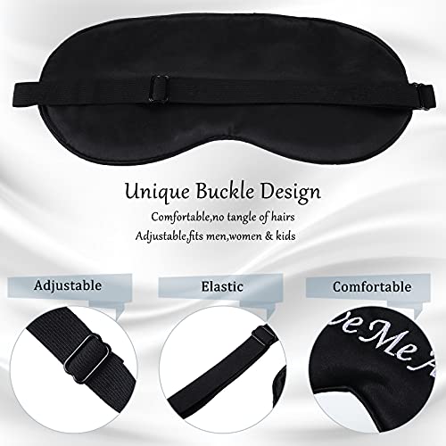 Geyoga 8 Pack Silk Funny Sleep Masks for Women Sleep, Dark Colors - color: Dark Colors