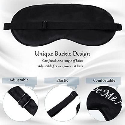 Geyoga 8 Pack Silk Funny Sleep Masks for Women Sleep, Dark Colors - color: Dark Colors