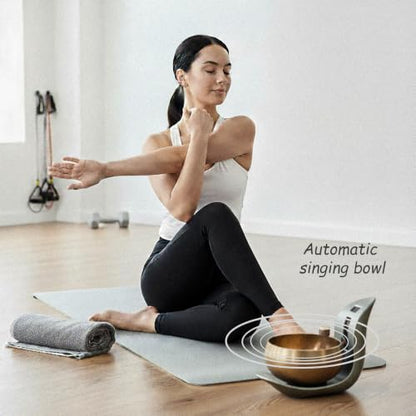 Automatic Singing Bowl – Hands-Free Sound Healing Bowl for Meditation, Yoga, Mindfulness, Energy Healing, Deep Relaxation & Sleep,Auto-Striking Tibetan Singing Bowl with Resonant Tone - color: Auto Singing Bowl, size: 8 inch