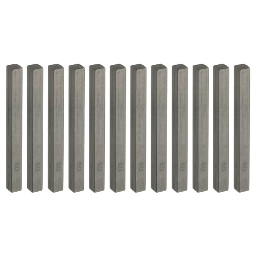PATIKIL Compressed Charcoal Sticks, 6 Pack 8B Grade Art Supplies Sketch Square Stick for Artist Drawing Sketching Shading Painting, Black