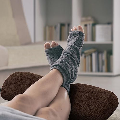 Sintuff Recliner Leg Rest Cushion Sofa Footrest Pillow with Cover Half Moon Bolster Pillow Under Knee Pillow for Sleeping On Back Alleviating Pain, 19.7 x 8 x 3.5 Inch (Coffee) - color: Coffee