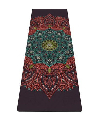 nuveti Yoga Mat Print Extra Thick TPE Non Slip Fitness Exercise Mat with Carrying Bag,72"x24" Extra Thick 6MM Exercise & Workout Mat for Yoga, Pilates Fitness and Floor Exercises - color: ChunRiWuYu