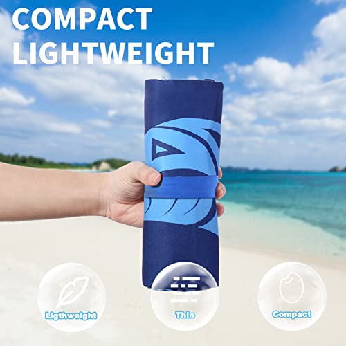 Microfiber Beach Towel Oversized 71x32 Multiple with Bag 6 Pack Bulk | Thin Lightweight Sand Free Absorbent Quick Dry Large for Travel Pool Swim Bath Cruise Sports Camping Essentials Adults Gifts - color: 6 Pack Turtles Shell Stripe Leaf