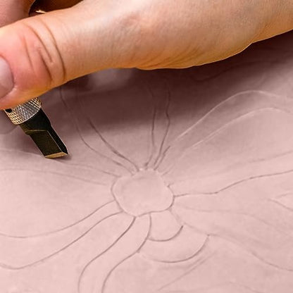 12 PCS 8x6 Inch Pink Rubber Carving Blocks, Soft Linoleum Rubber Stamping Block, Linoleum Blocks for Printmaking, Engraving Crafts