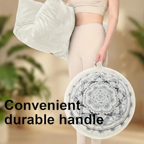Ultimate Meditation Cushion Set – 2-in-1 Zafu & Zabuton, Buckwheat & Memory Foam, Velvet Cover for Yoga & Mindfulness (Beige) - color: Beige