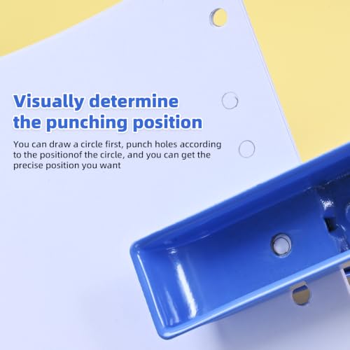 Single Hole Punch, 30 Sheet Capacity, Heavy Duty Paper Hole Puncher, 1/4" Hole Punches, 60% Labor Savings for for ID Cards, Chipboard Art Projects, Blue - color: Blue