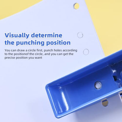 Single Hole Punch, 30 Sheet Capacity, Heavy Duty Paper Hole Puncher, 1/4" Hole Punches, 60% Labor Savings for for ID Cards, Chipboard Art Projects, Blue - color: Blue